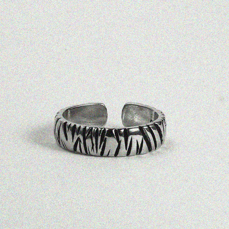 Black Scratches Ring.