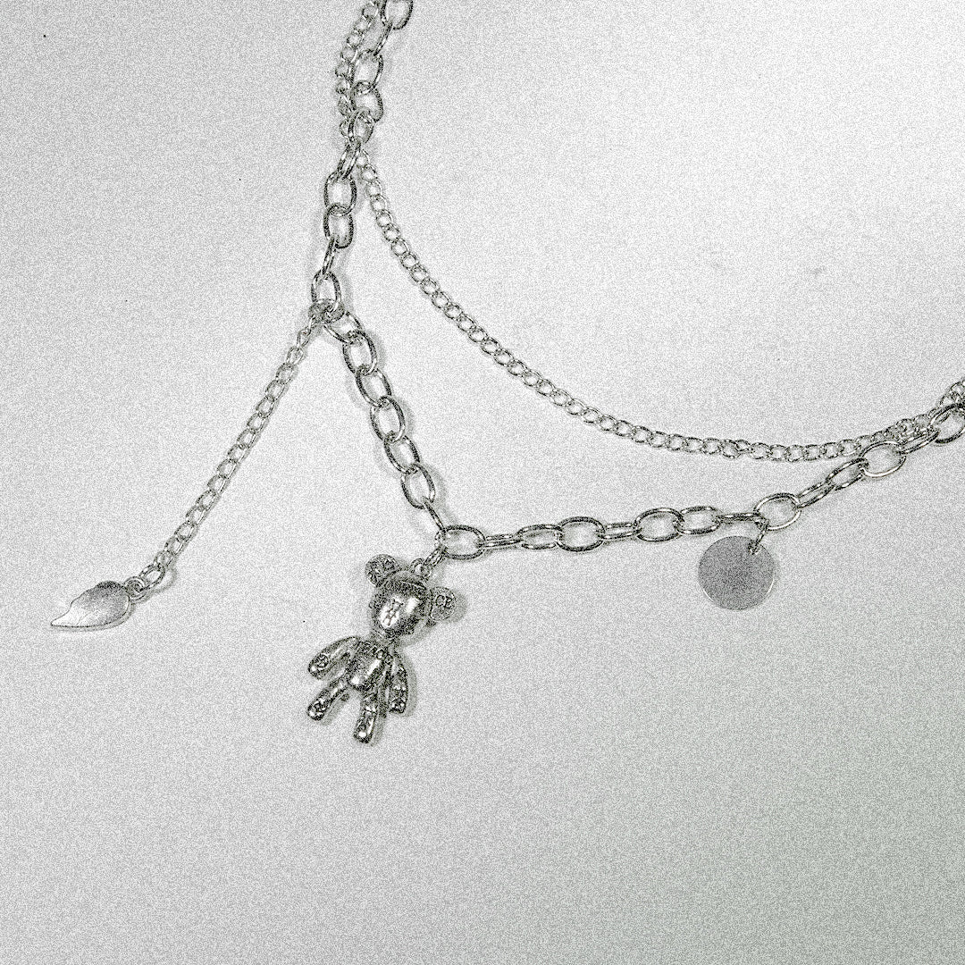 Bear with Wing Pendant Necklace