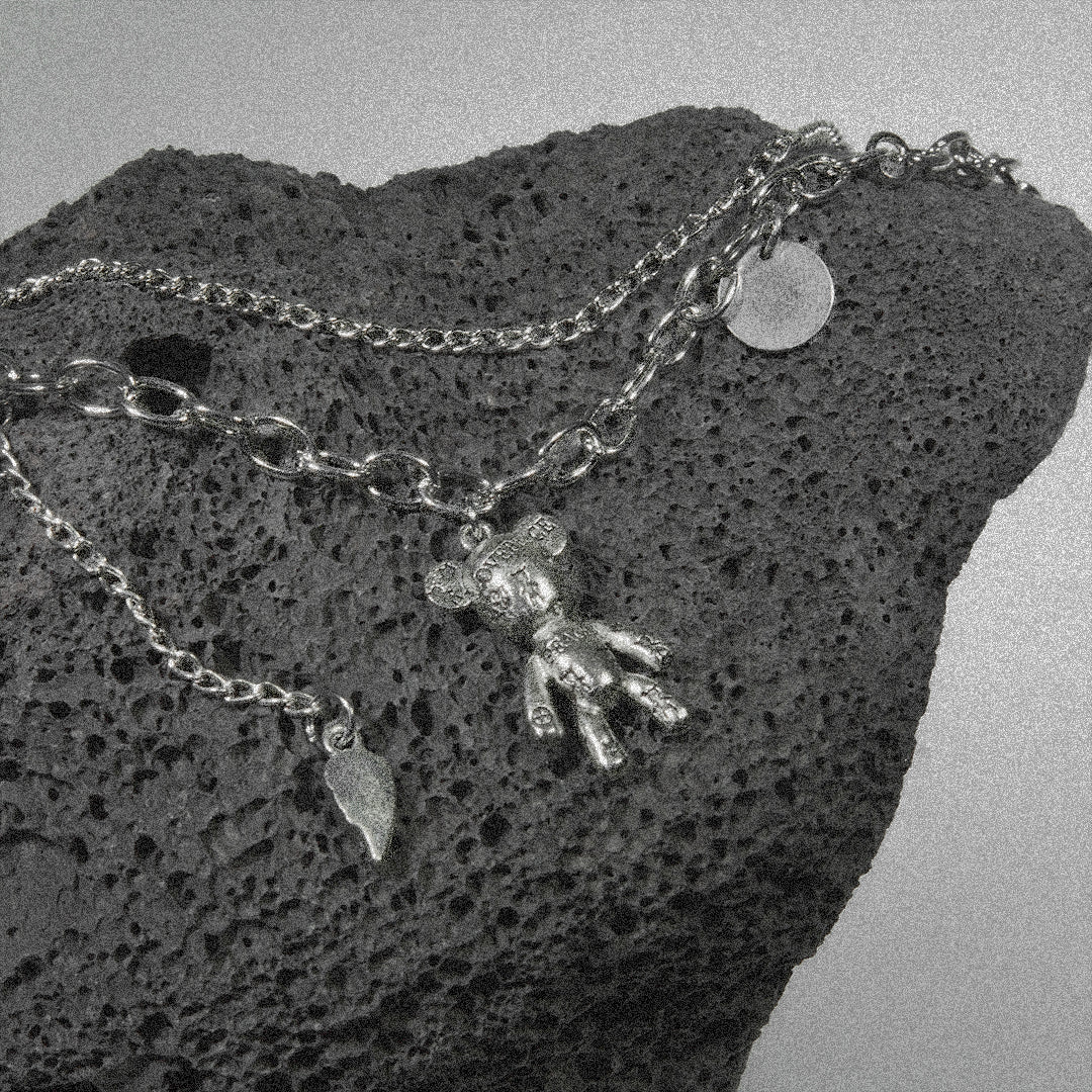 Bear with Wing Pendant Necklace