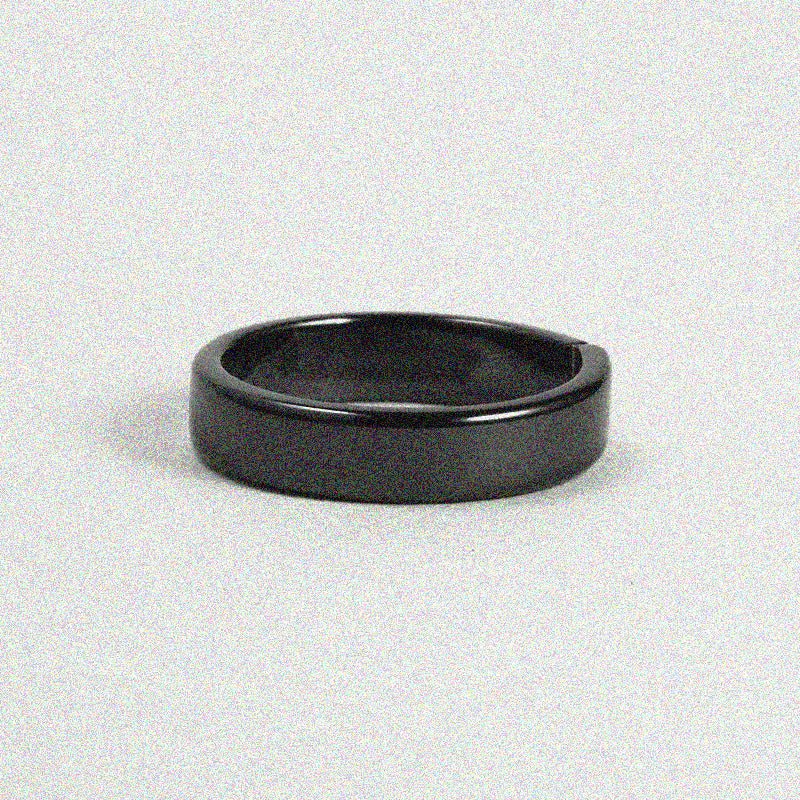 Black Plain Ring.