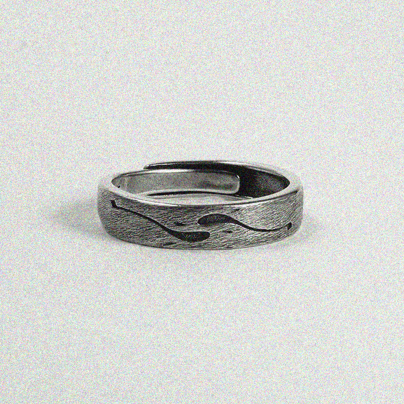 Black Yin Yang Ring.
