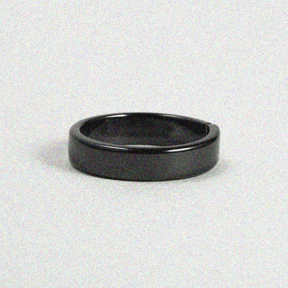 Black Plain Ring.