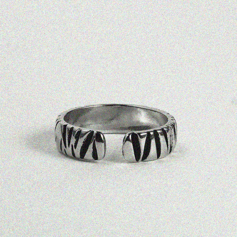Black Scratches Ring.