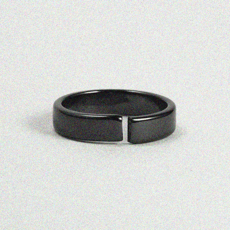 Black Plain Ring.