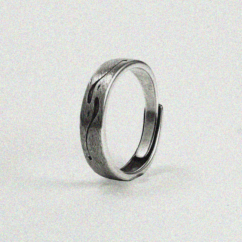 Black Yin Yang Ring.