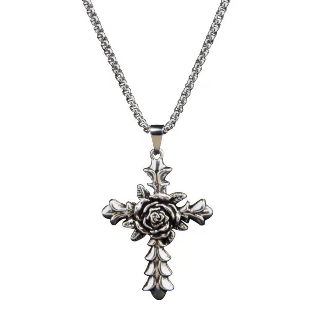 Rose-T Pendant Necklace