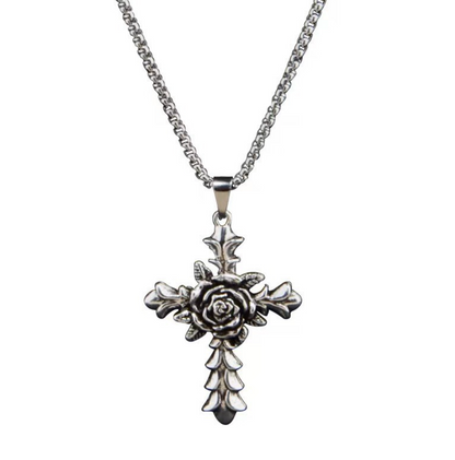 Rose-T Pendant Necklace